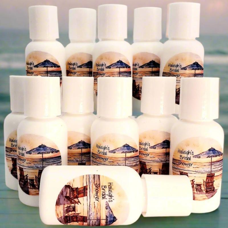 Personalized Beach Wedding Hand Lotion Party Favors