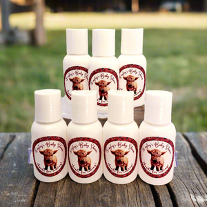 Personalized Highland Cow Hand Lotion Party Favors