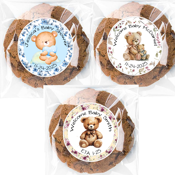 Personalized Teddy Bear Cello Party Favor Bags