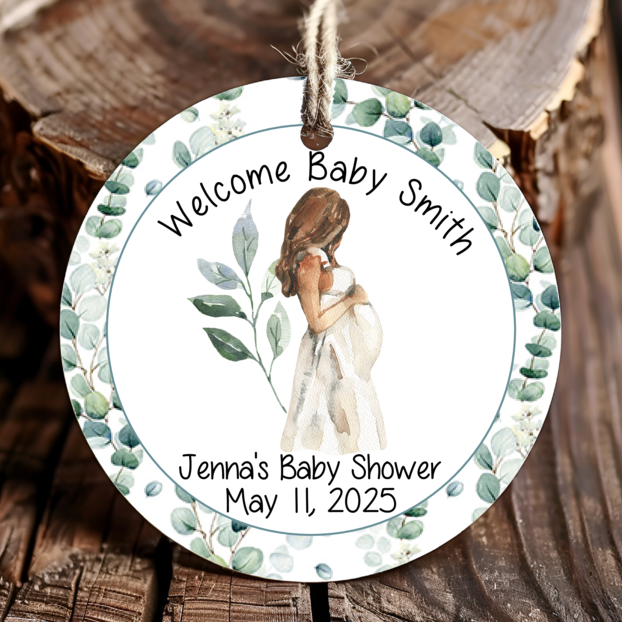 Personalized Its a Boy Baby Shower Round Thank You Favor Tags