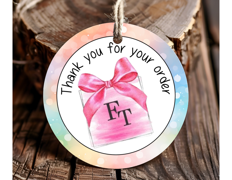 Personalized Business Logo Round Thank You Favor Tags