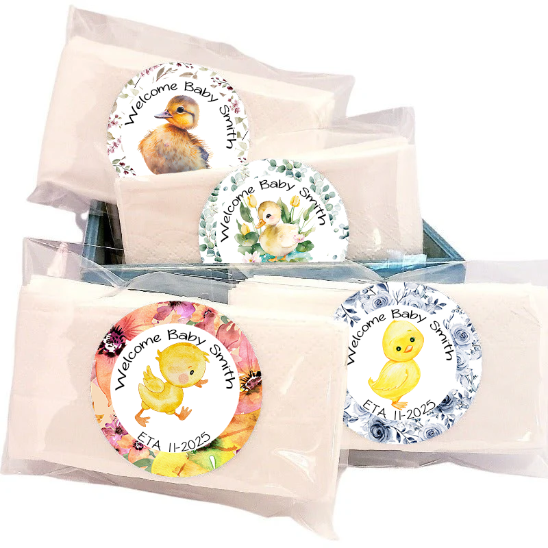 Personalized Rubber Duck Duckie Tissue Pack Party Favors