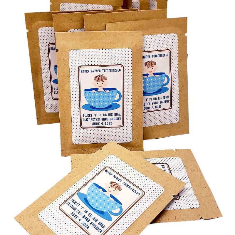 Baby Shower Favors Its a Boy Decorations and Gift Custom Tea Bag