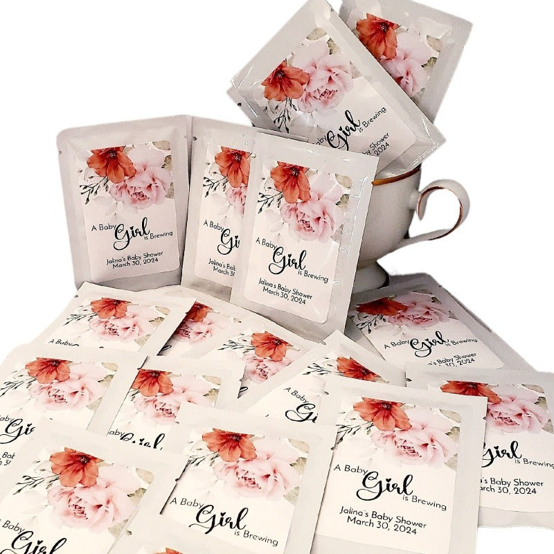 Baby Girl Is Brewing Shower Tea Favors