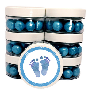 Blue Baby Feet Gumballs Set of 20 Baby Shower Favors