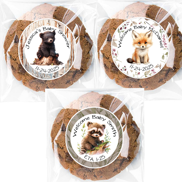 Personalized Woodland Animal Party Favor Bags