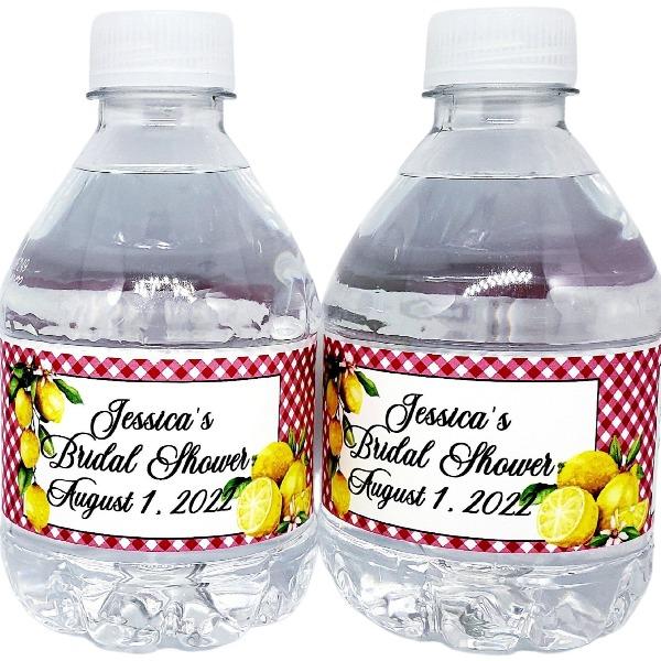 Food Fruit and Fiesta Themed Personalized Water Bottle Labels