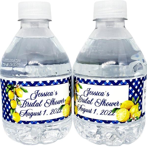 Food Fruit and Fiesta Themed Personalized Water Bottle Labels