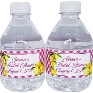 Food Fruit and Fiesta Themed Personalized Water Bottle Labels