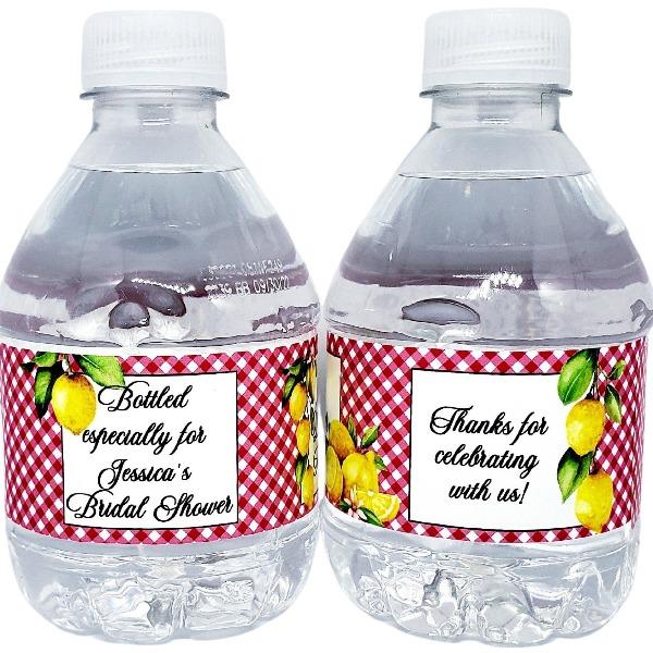 Food Fruit and Fiesta Themed Personalized Water Bottle Labels