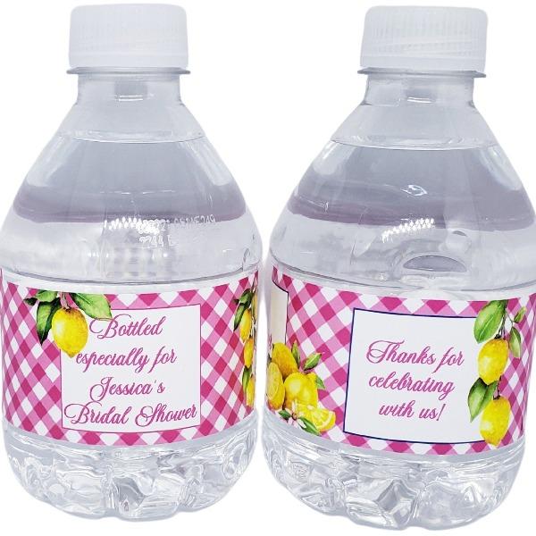 Food Fruit and Fiesta Themed Personalized Water Bottle Labels