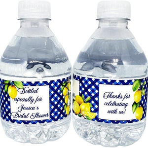 Food Fruit and Fiesta Themed Personalized Water Bottle Labels