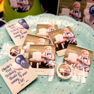 Personalized Add Your Photo Birthday Party Matchbook Mint Favors - Favors Today