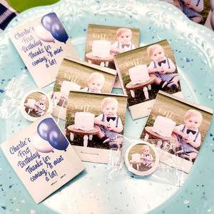 Personalized Add Your Photo Birthday Party Matchbook Mint Favors - Favors Today