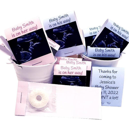 Add Your Sonogram Photo Girl Baby Shower Seed Packet Party Favors