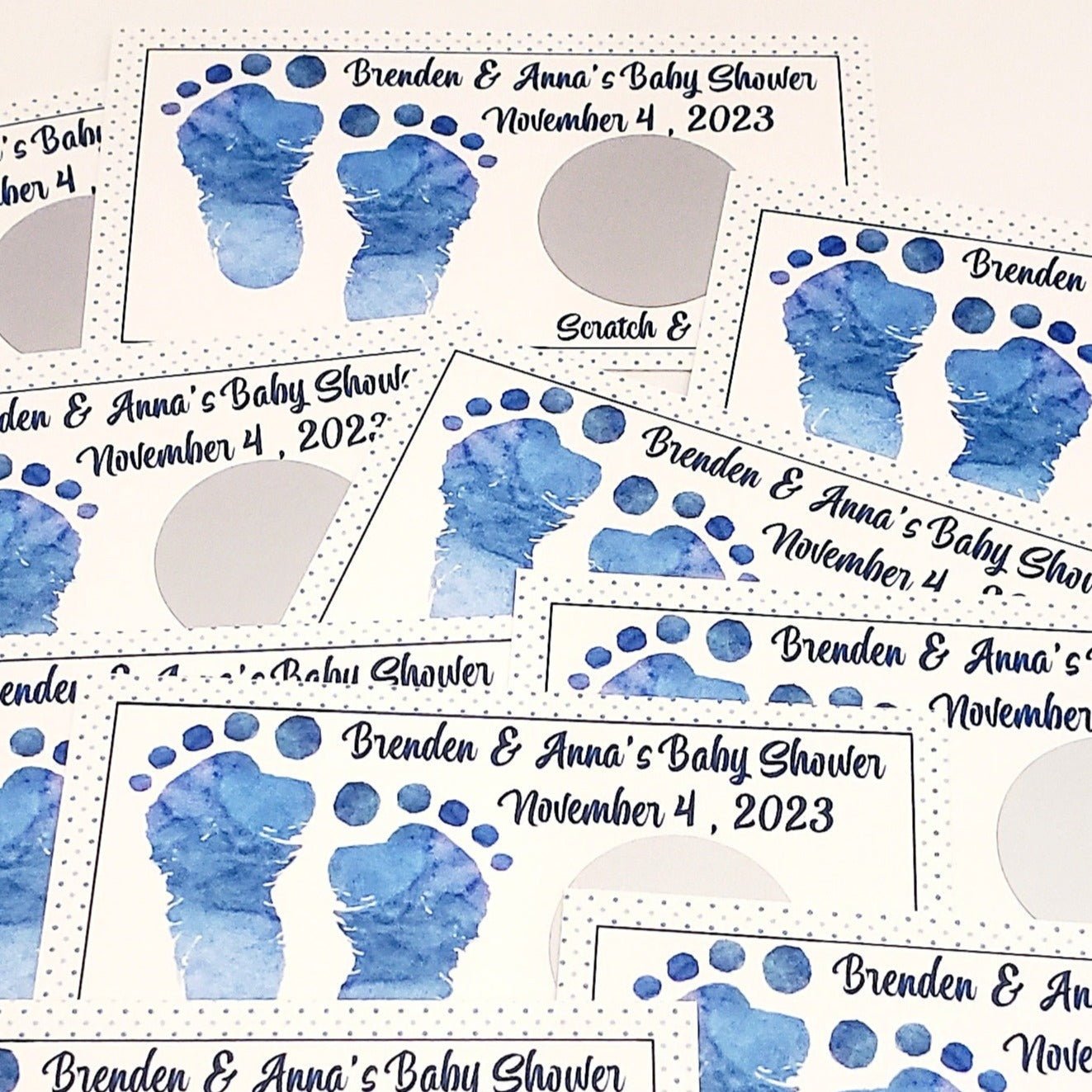 Personalized baby shower fashion cards