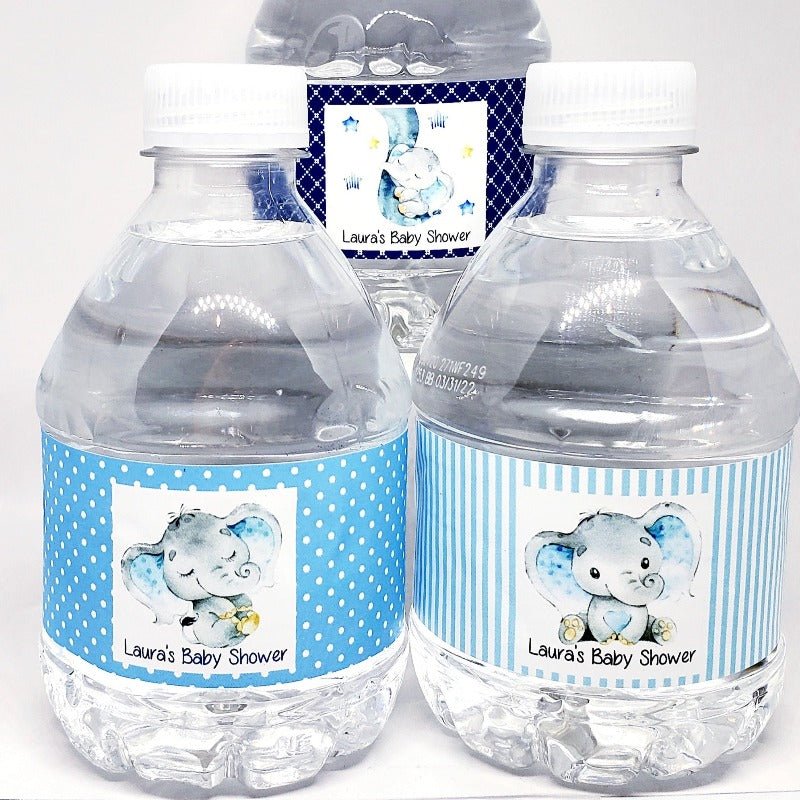 Personalized Elephant Water Bottle Labels - Favors Today