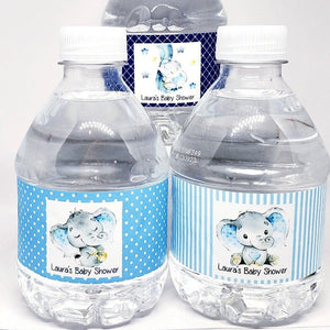 Personalized Elephant Water Bottle Labels - Favors Today