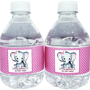 Personalized Elephant Water Bottle Labels - Favors Today