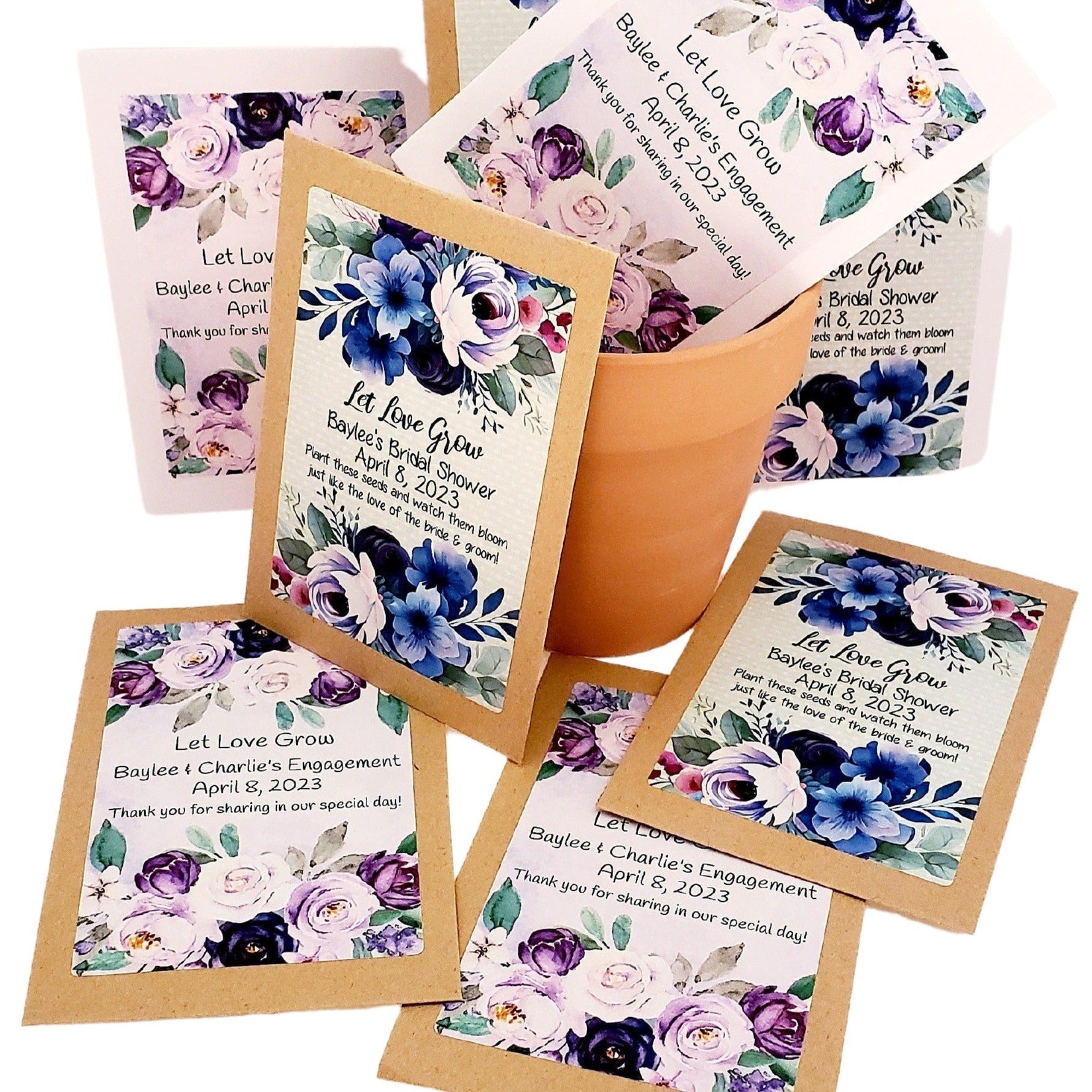 Baby Shower Favors Baby in Bloom Flower Seed Packets for 