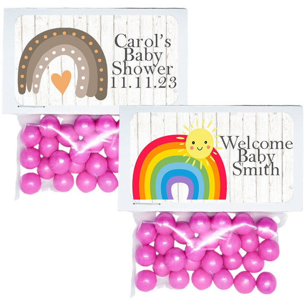 Personalized Rainbow Glassine Party Favor Bags