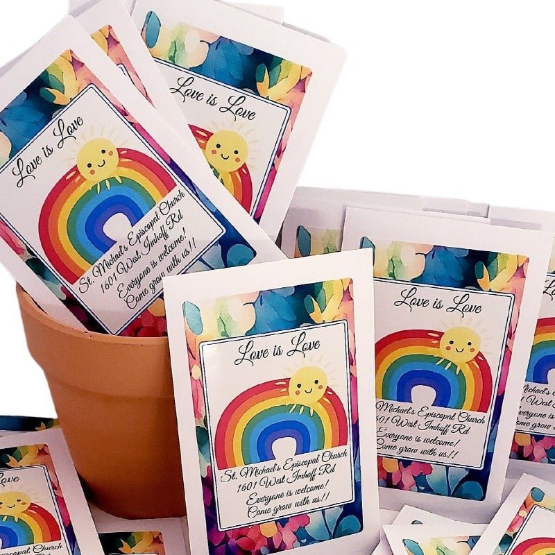 Personalized Rainbow Glassine Party Favor Bags