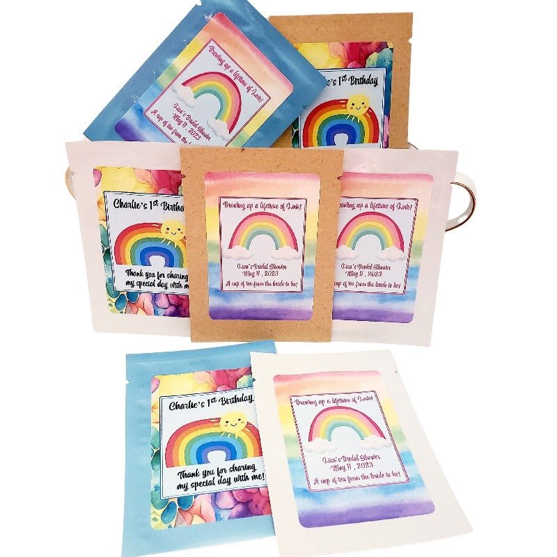 Personalized Rainbow Tissue Pack Party Favors