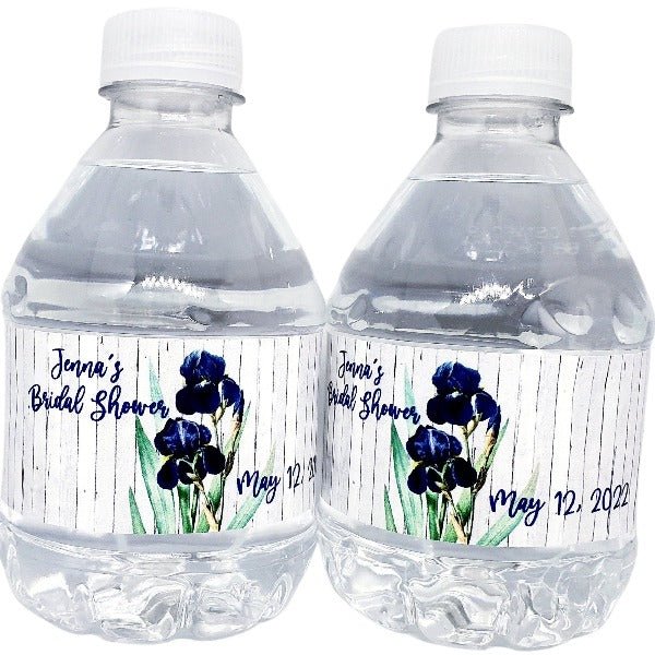 Personalized Rustic Floral Waterproof Water Bottle Labels Many Options - Favors Today