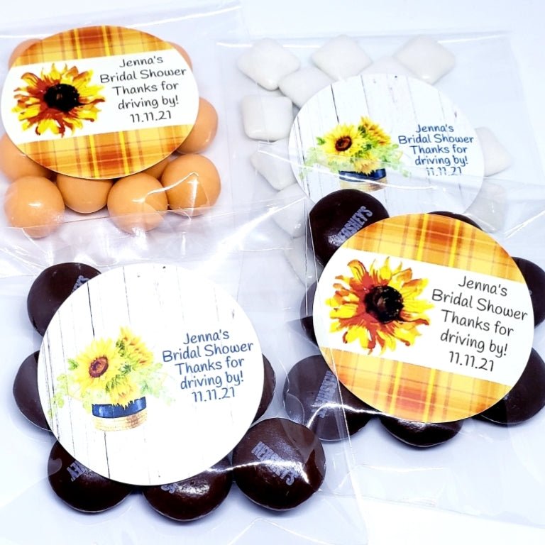 Personalized Sunflower Design Garden Seed Packet Party Favors