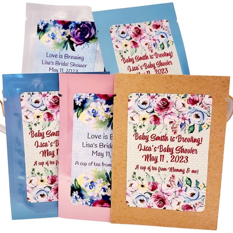 Personalized Top and Bottom Floral Tissue Pack Party Favors